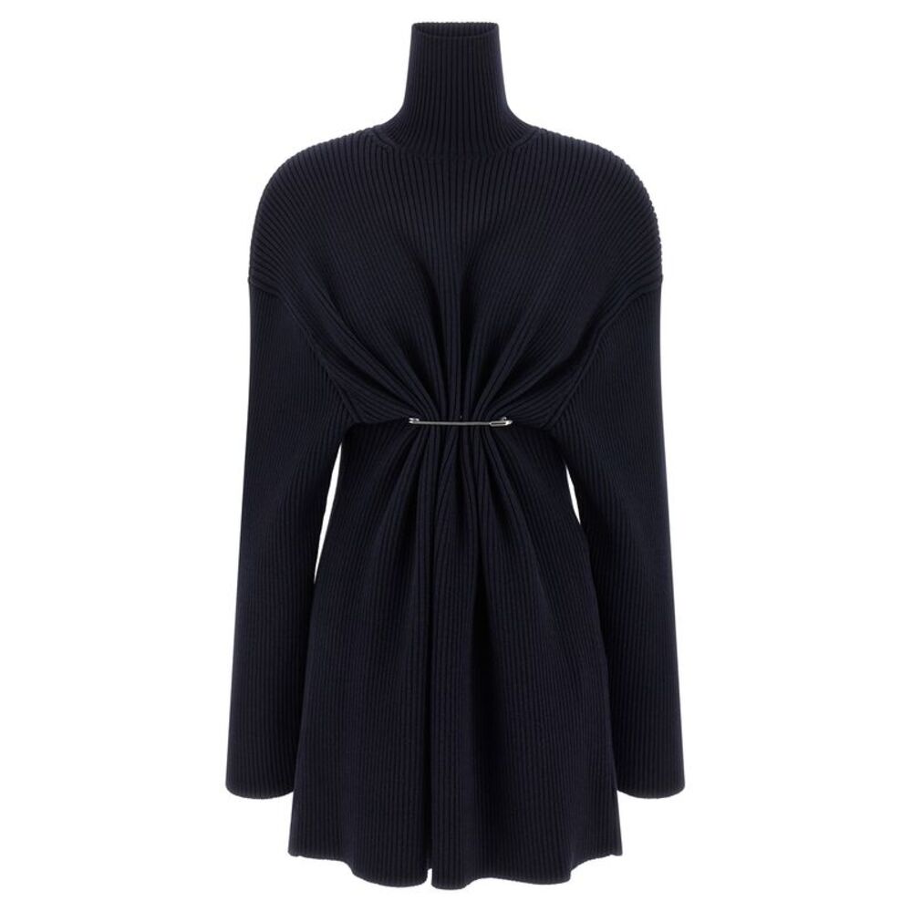 Balenciaga Blue Wool Short Women's Dress